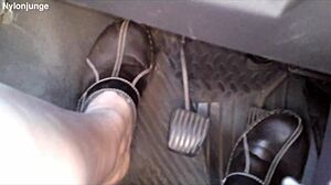 why not enjoy the best of zeraphine73's sexy bbw feet in the car?