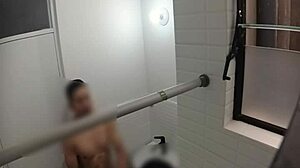 a cute teen bends over in bathroom for sensual doggystyle riding on hidden cam voyeur