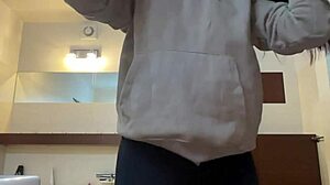 The girl next door gives blowjob to stranger on street, swallowing cum