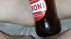 gretala rubs bottle on juicy pussy