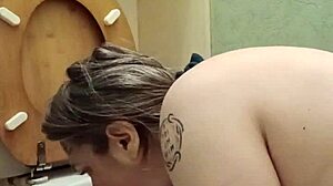 Look at this slave licking the toilets! So humiliating!