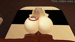 Shy girl from roblox turns out to be very lustful in sex!