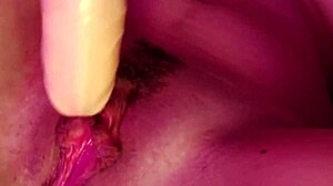 Latina amateur teases with big dildo masturbation