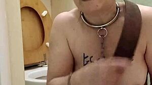 Look at this slave licking the toilets! So humiliating!