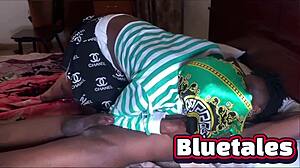 Skinny girlfriend surprises with intense blowjob in bed