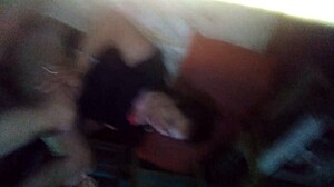 Latina Girlfriend Sucks Cock Then Gets Fucked Missionary At Night