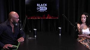 the brunette teen faced interracial casting with black cock, reaching orgasm in bdsm cuckold fetish