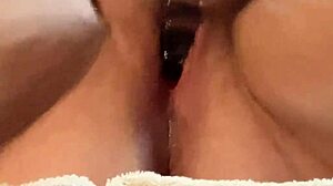 Hey, have you seen this bbw squirt hard with a glass dildo?  