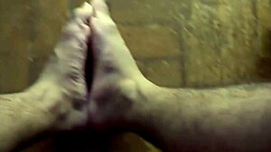 Big cock on brazilian feet feels amazing