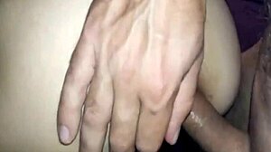 Milf enjoys a long anal fucking session with her partner, bent over in doggystyle.