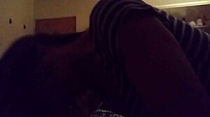 Keri and Jay having fun with blowjob on monster cock