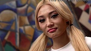 Monster COCK CRUSHES skinny asian's narrow ASS, gapes and CUMS in mouth