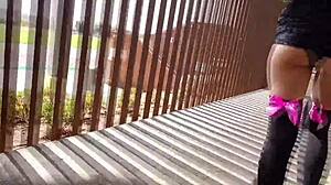 Crazy Outdoor Squirting Orgasm During Public Masturbation In Wet Panties