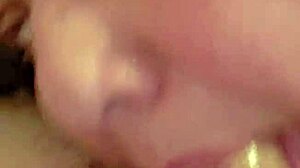 Blonde housewife deepthroats big cock