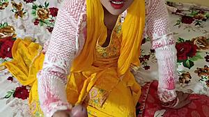 Desi Indian Maid Wife Gives Blowjob In Close-Up Anal Lick