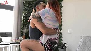 Tattooed Redhead Sucks Hung Cock
