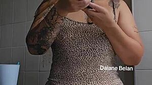 girl wears shorts stuffed in her big pussy, flashing exhibitionist in usa