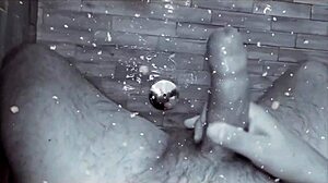 Tanned Cute Roommate Goes Barefoot Outdoor In Wet Taboo Scene