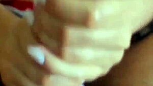 big boobs wife gives husband handjob with monster cock