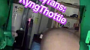 Busting Nut Deep In Grandma's Big Ass And Spreading Beaver