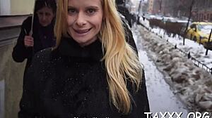 Whoa, testing this barely legal teen 18+'s tight pussy with hardcore mature fucking in pov style!