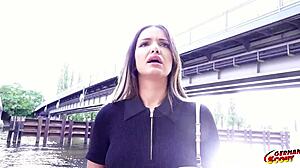 German Scout Picks Up Big Butt Teen Crystal Richi for First Anal Fuck in Pantyhose Casting