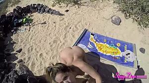 Clothes Ripped For Facesitting Cowgirl Riding With Ball Licking Cum On Ass In Beach POV