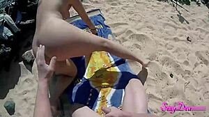 Clothes Ripped For Facesitting Cowgirl Riding With Ball Licking Cum On Ass In Beach POV