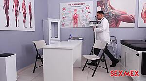 I'm checking out this milf loree love's big tits in the medical room, sucking and blowing