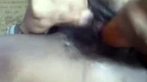 Amateur girl performs homemade solo masturbation with huge dildo on pussy lips