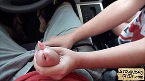 Sexy teen 18+ babe gets picked up and fucked outdoors in hidden spot by Dani Desire