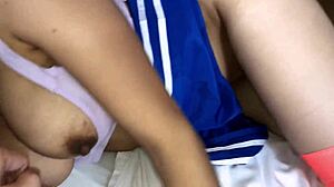 Hot cute college girl really knows how to ride a dick after school class