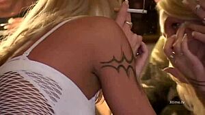 backstage with italian pornstar before filming