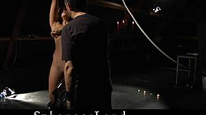 omg hardcore slave scarlet getting disciplined in bdsm lair 😈