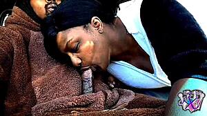 Milf Swallows Cock in Car Bear Suit