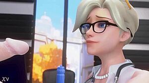 Mercy blowjob sucking is so intense and hot! 😍