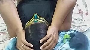 Playful black latina enjoys her tasty treat