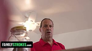 Ass Hypnosis With Buttplug Toys And Fucking On Sofa By Father-In-Law