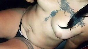 I saw this horny mexican whore getting fingered and sucking in the glory hole!