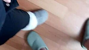 My lesbian colleague and I riskily masturbate in the office