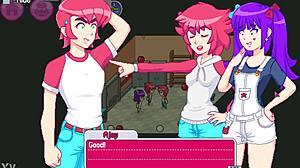 step sister and best friend HAVE THREESOME with step bro in DOGGYSTYLE cumshot