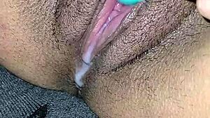 Latina Wife's Pussy Overflows with Cum During Intense Masturbation