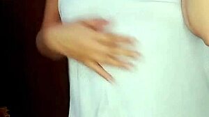 Watch this sexy argentinian teacher in lingerie fingering herself publicly!