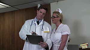 Busty Blonde Nurse Gets Her Juicy Ass Drilled By The Hung Doctor Until He Cums