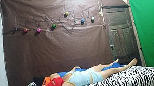 This fantasma sneaks in and fucks the couple on their haunted bed