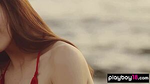 Petite Ukrainian Babe Demi Fray Undresses Playfully Outdoors, Revealing Her Small Tits and Sexy Body