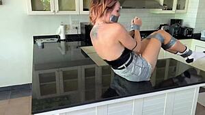 i’m bound and teased hard on this countertop by my blonde crush