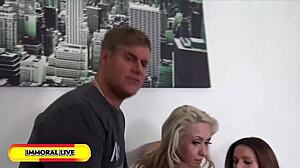 Athena and christina sharing dean van dammes cock in threesome