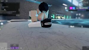 Shy girl pool rough fuck