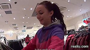 stellar czech sweetie gets seduced in the hypermarket and poked in pov